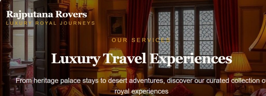 Luxury heritage palace stay in Rajasthan showcasing royal interiors by Rajputana Rovers