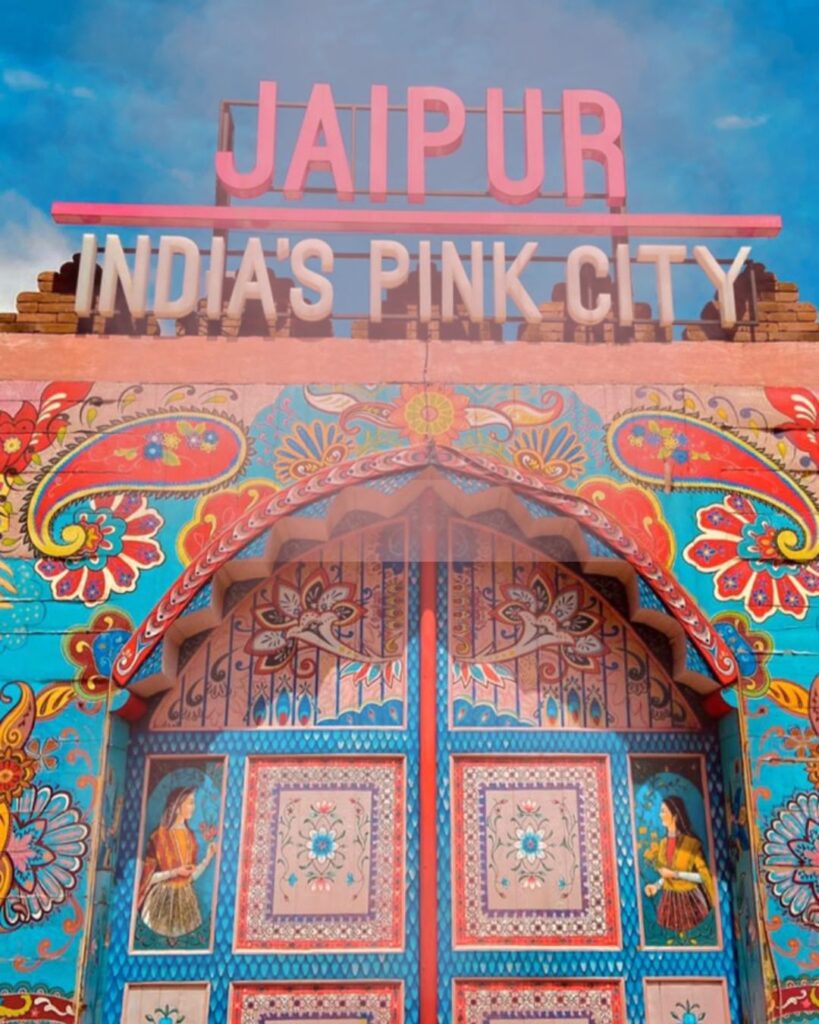 Pink City Jaipur featuring historic pink sandstone buildings