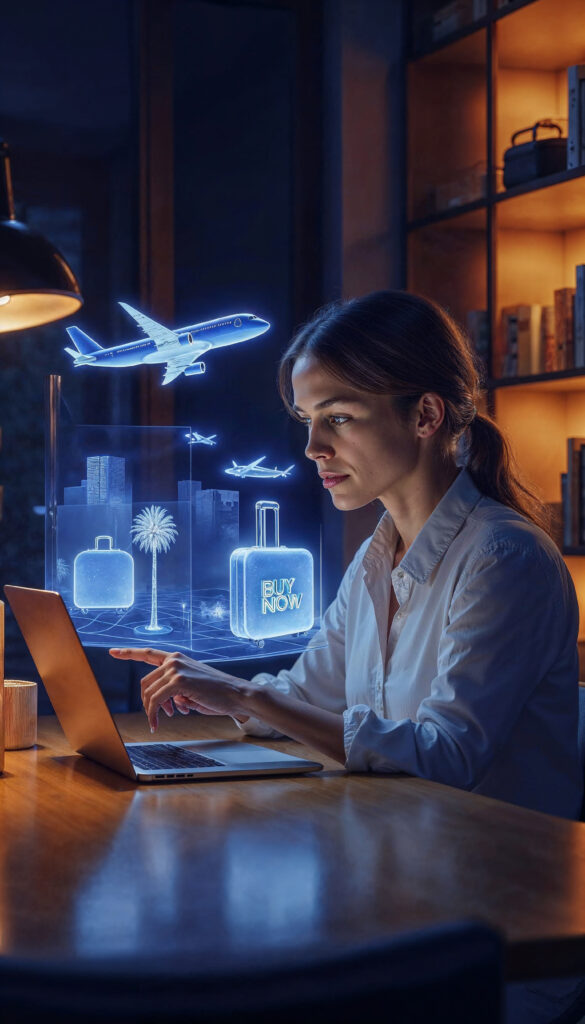 Picture depicting how technologies help to create itinaries